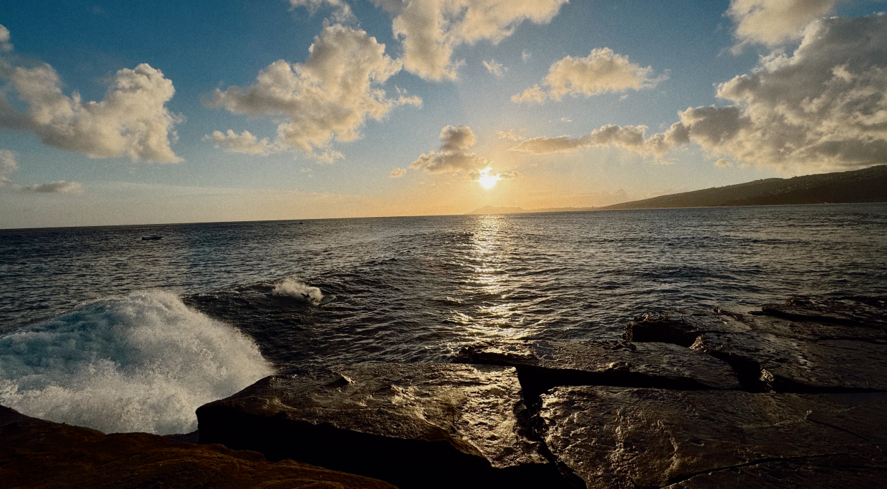 Lush green Anahulu Valley in Hawaii